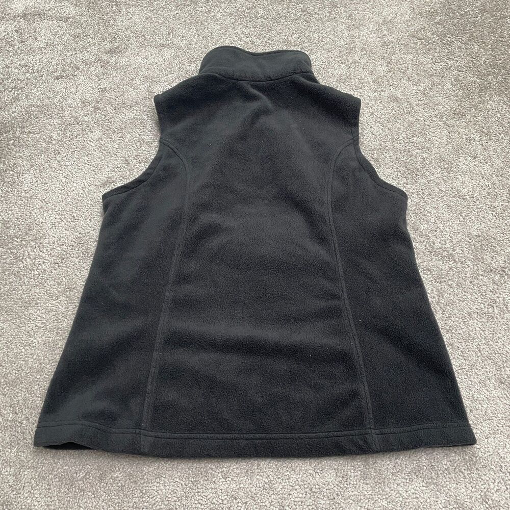 Columbia Benton Springs Fleece Vest Womens Medium Black Full Zip Pockets Outdoor